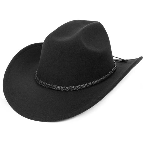 Accessories - Womens Western Cowboy Hats Black-hemp Rope Decorative Belt
